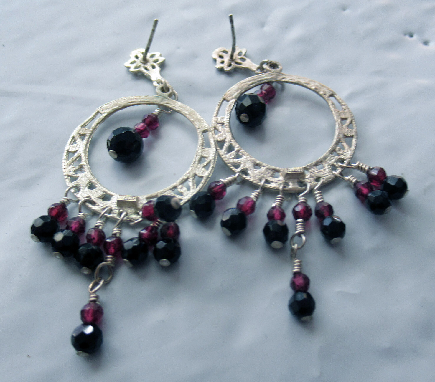 MEXICO STERLING DANGLE EARRINGS – 2 1/2 INCHES