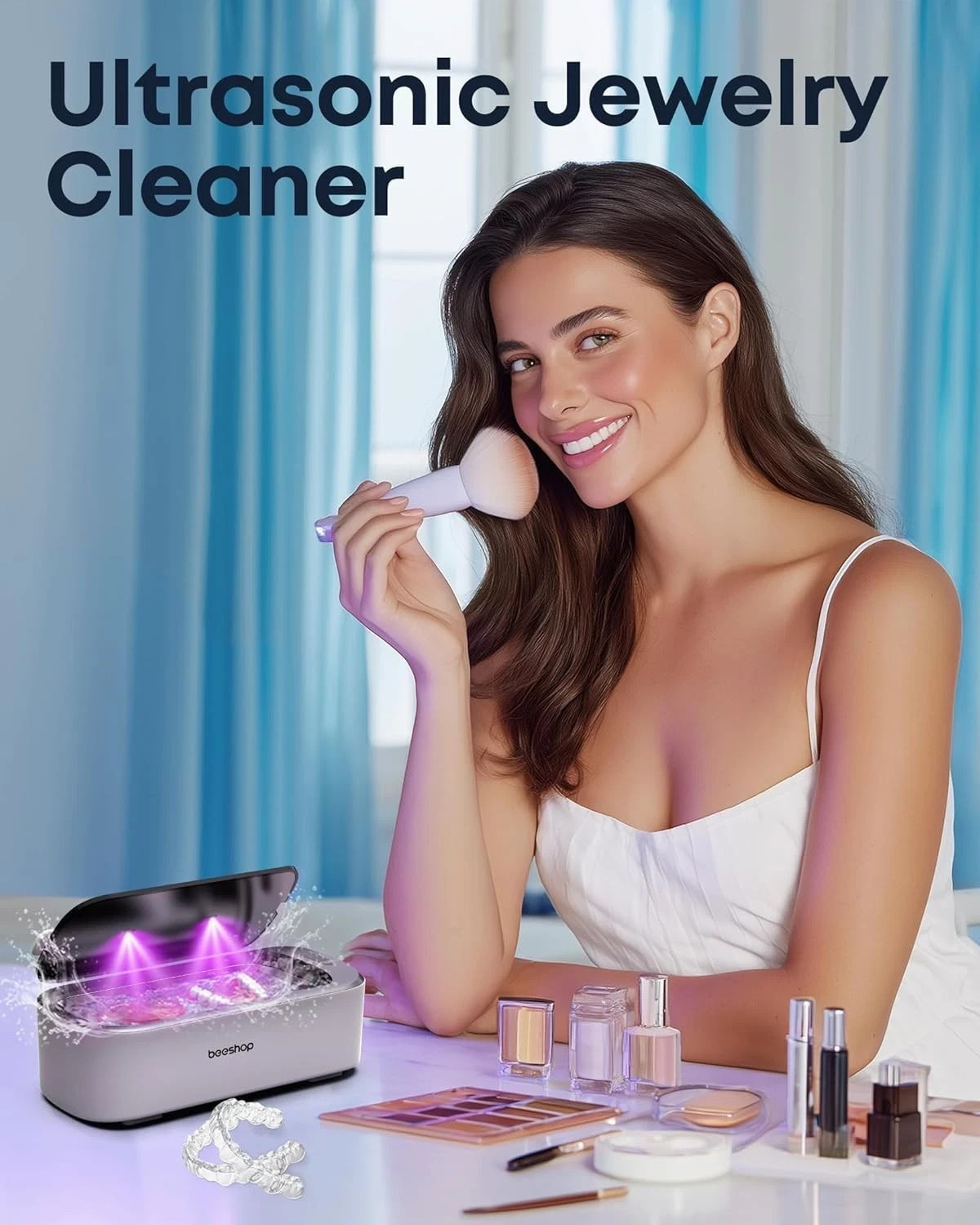 Ultrasonic Jewelry Cleaner Denture Glass Watch Ring Bath Tank Cleaning Machine