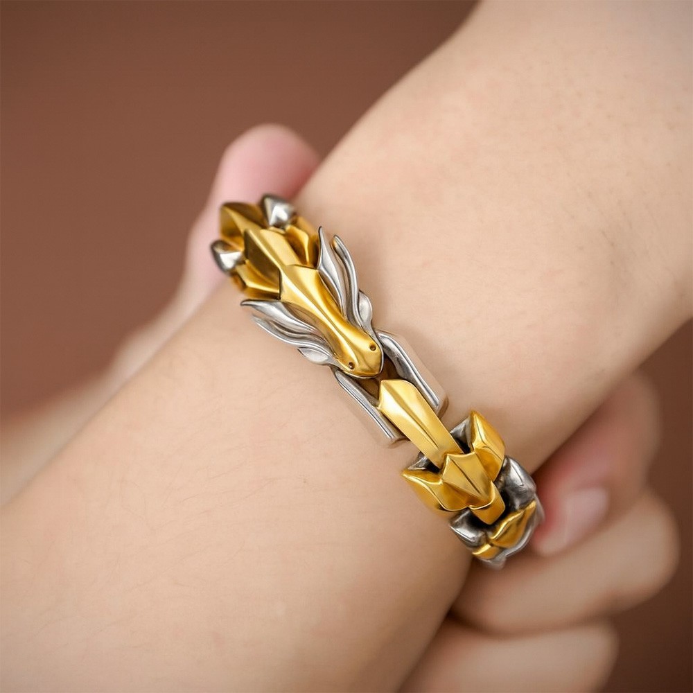 Fashion Hip Hop Dragon Chain Bracelet Punk Retro Men’s Jewelry Gift Accessory