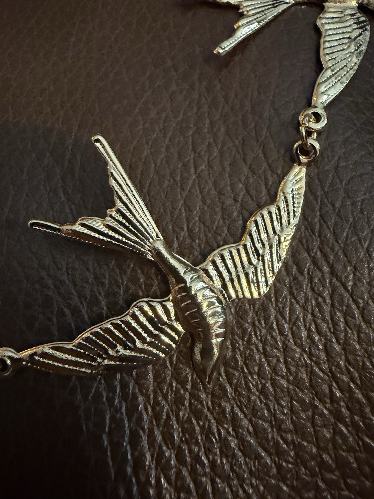 Bird Necklace Swallow Zara Gold Chain Boho Statement Animal Flying Cottagecore