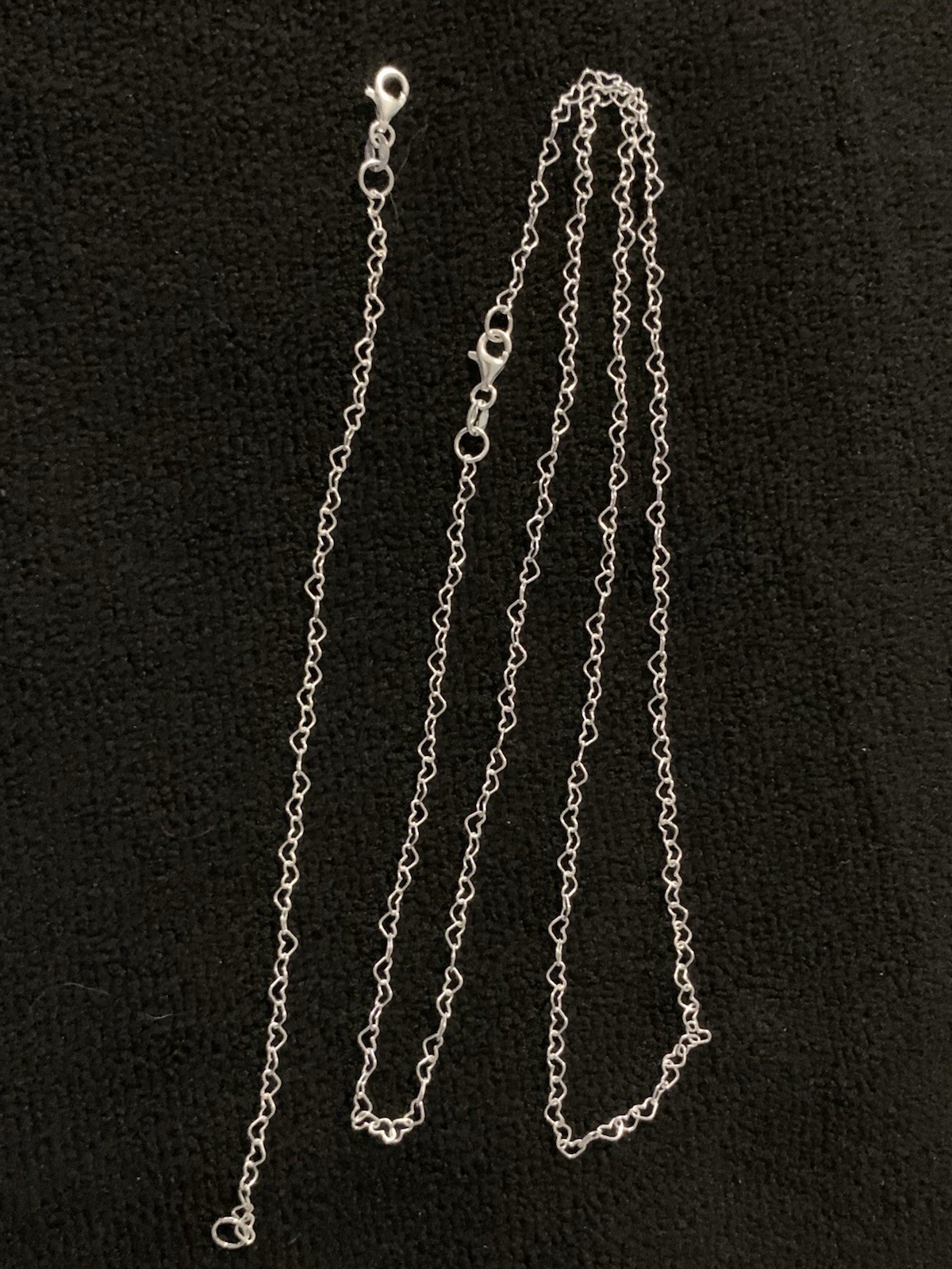 Sterling Silver Heart Necklace And Bracelet Set Marked Italy 925