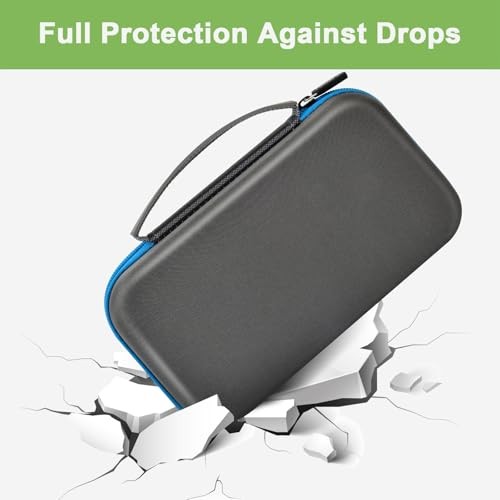 Battery Organizer Case for AA AAA Batteries, Storage Holder Box with Mesh Blue