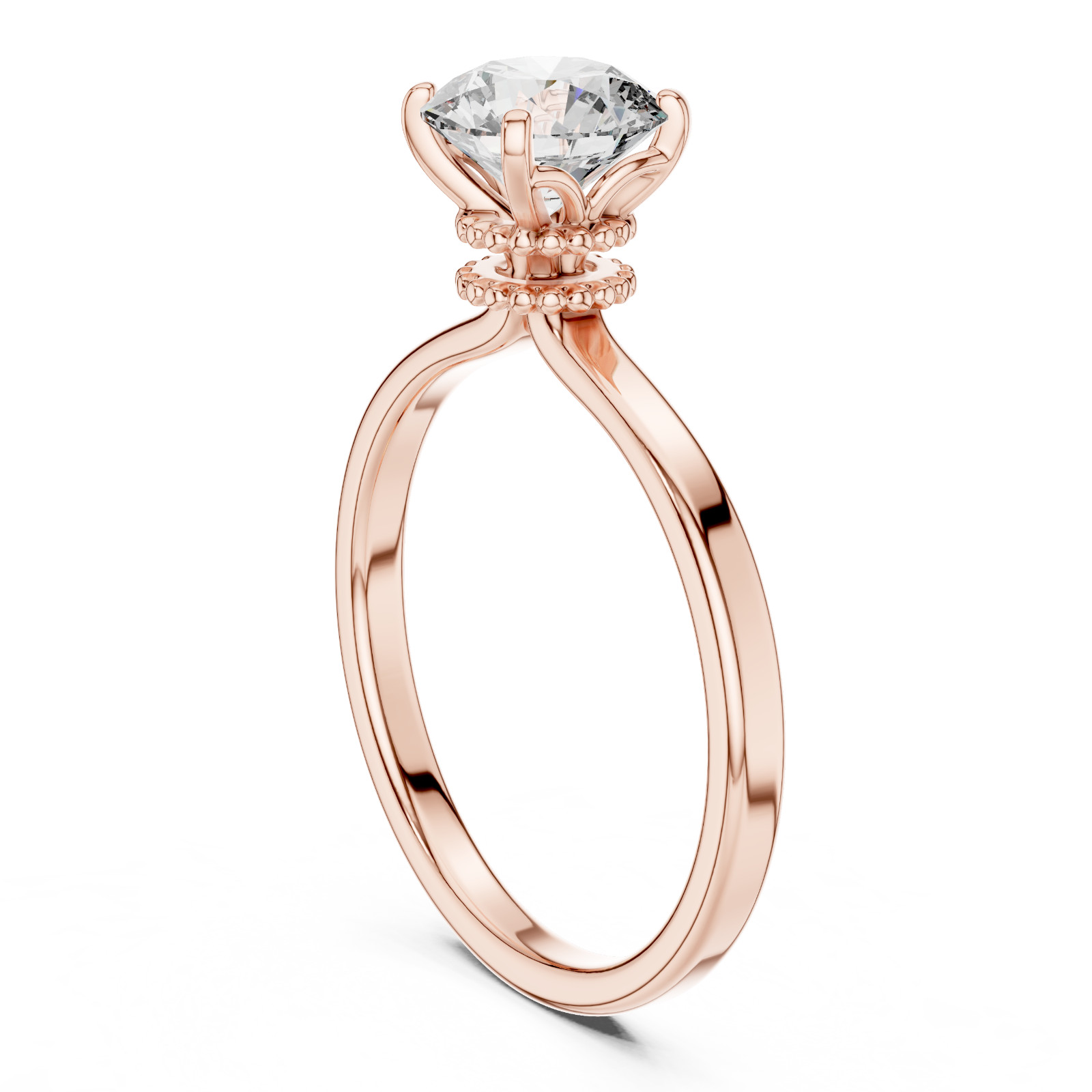 1 Ct Lab Grown Diamond IGI Certified Engagement Wedding Gold Ring 14 K F VVS