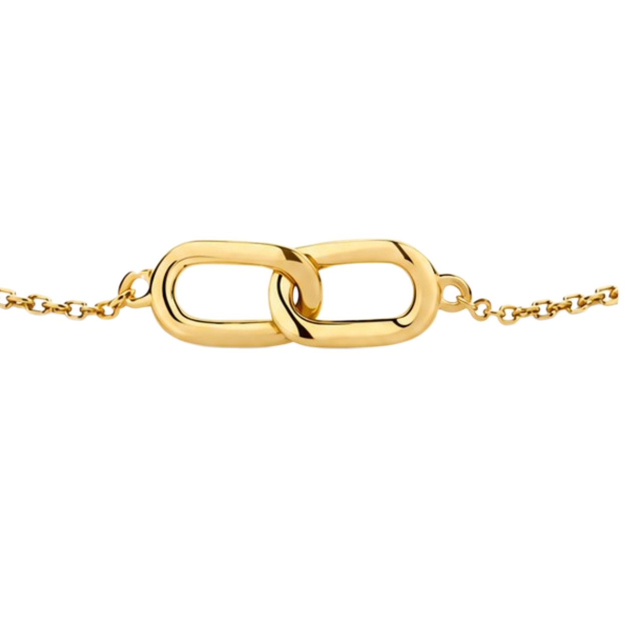Bracelet Link Pendant 585 Gold Anchor Chain 16-18cm Adjustable