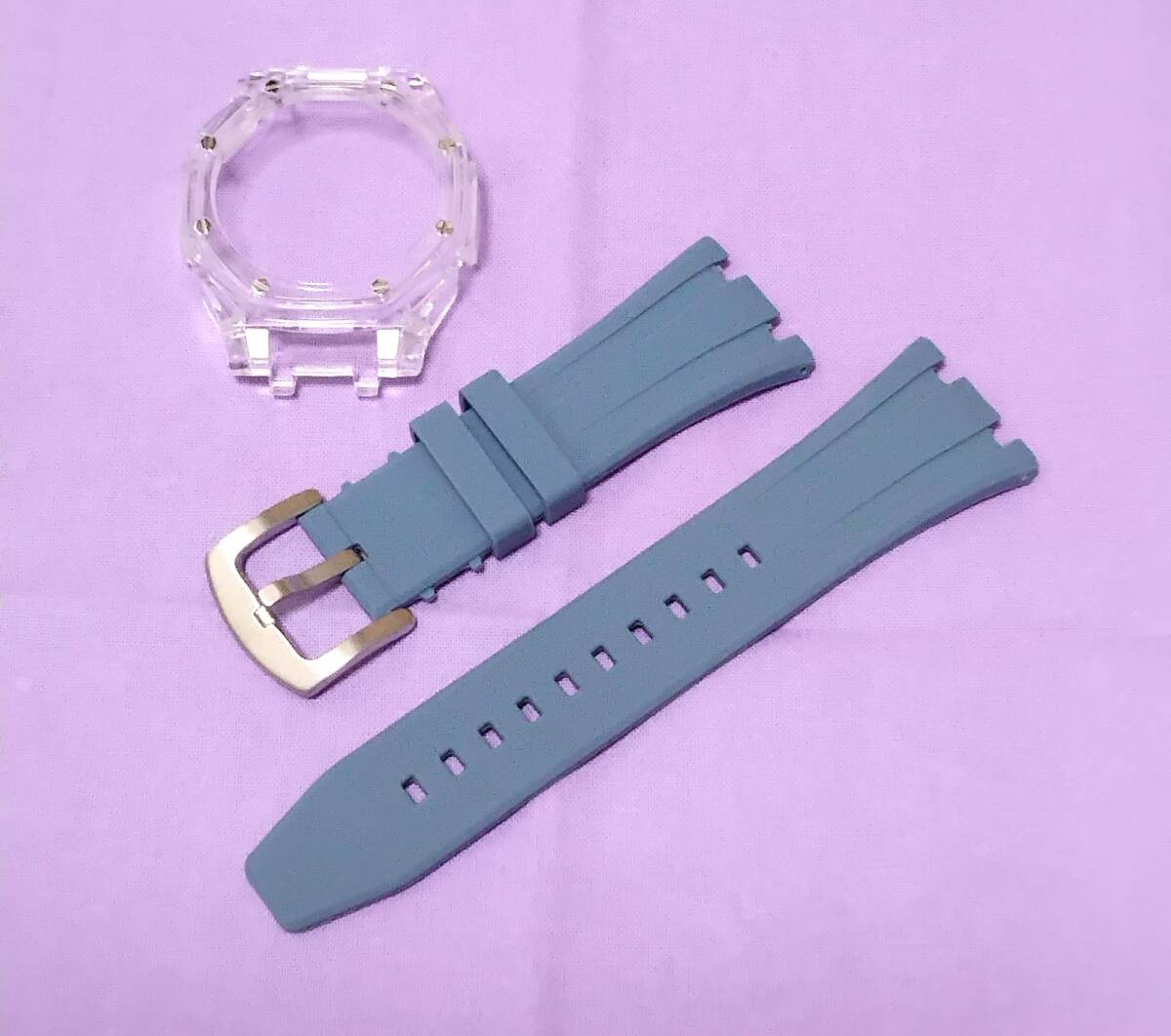 [Unused] G-SHOCK GA-2100 GA-2110 GA-B2100 Clear Bezel Gray Belt Set Casio Oak