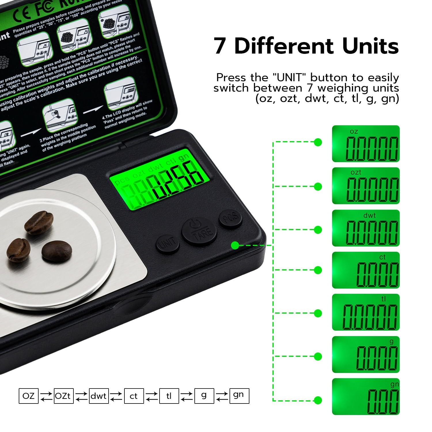 Mini Milligram Scale 50g/0.001g Digital Precision Jewelry Powder Gold Scale NEW*