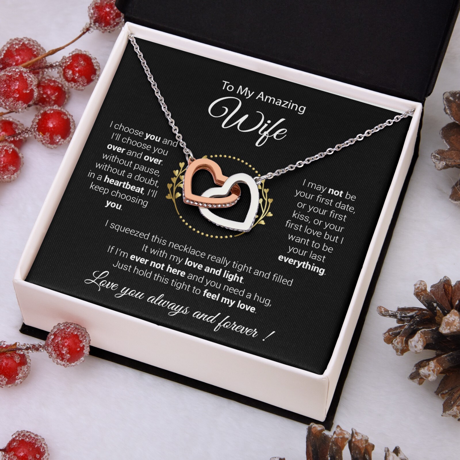 To My Wife Necklace, Mother’s Day Gift from Husband, Wife Birthday Gift