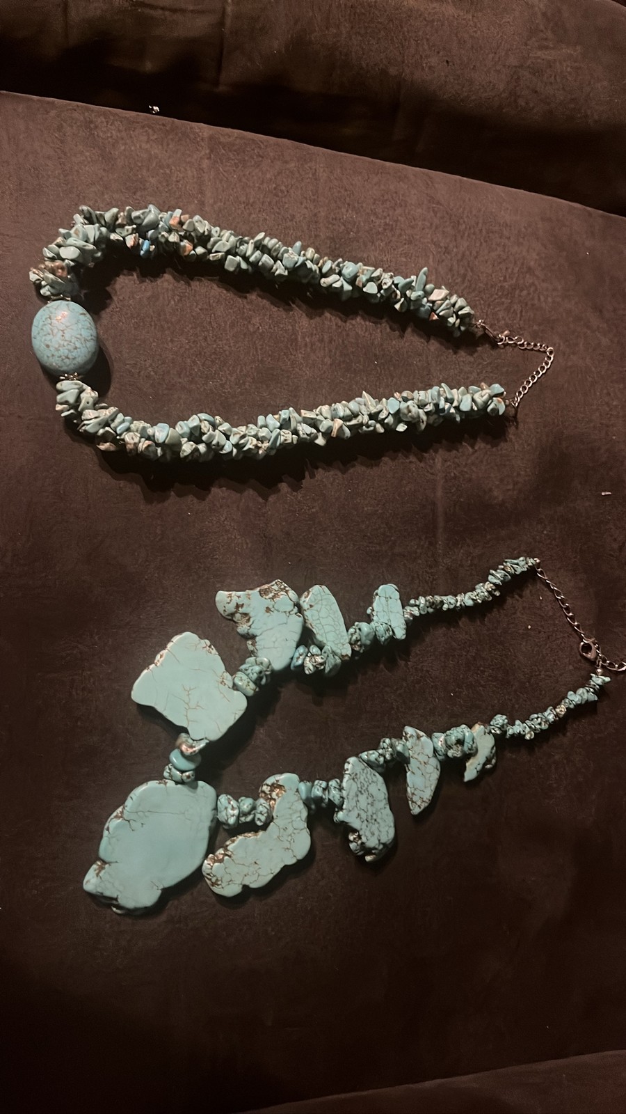 Southwestern Statement Necklace Turquoise Slab & Beaded Boho Jewelry