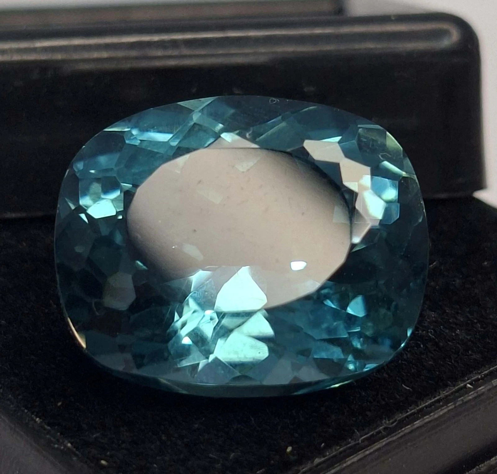 Exquisite Greenish Blue Tourmaline 10-12 Ct Natural Cushion Cut Certified Loose