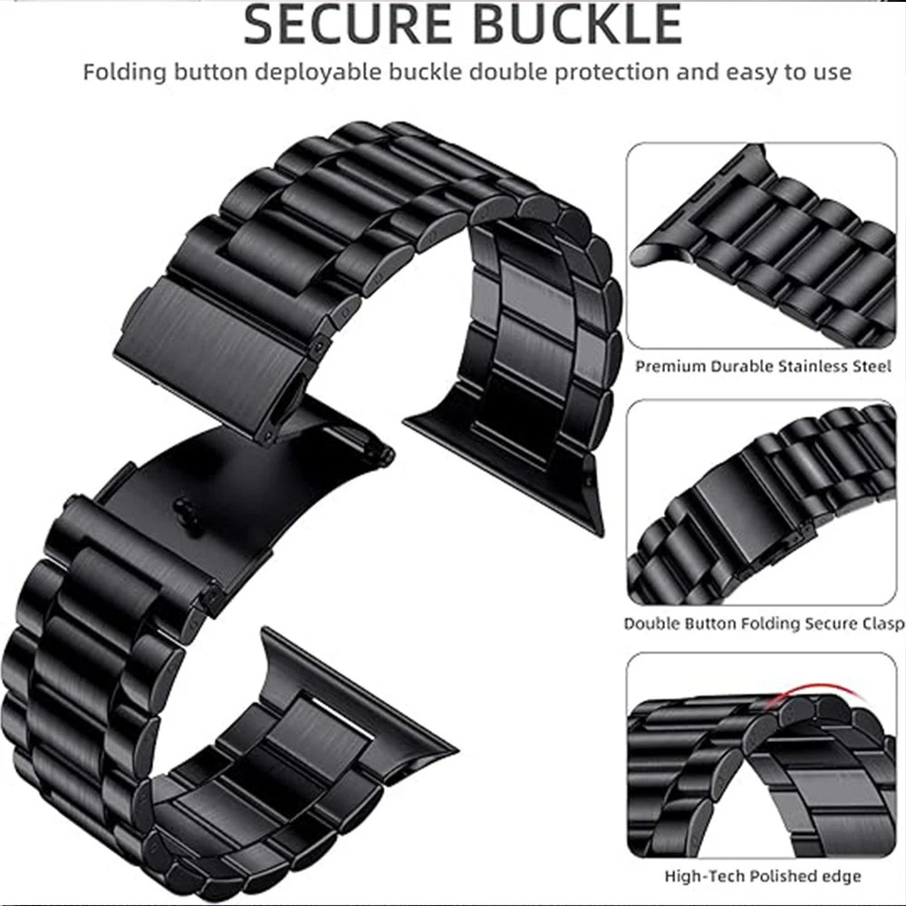Apple Watch Band Stainless Steel iWatch Strap 38 40 41 42 44 45mm for All Series