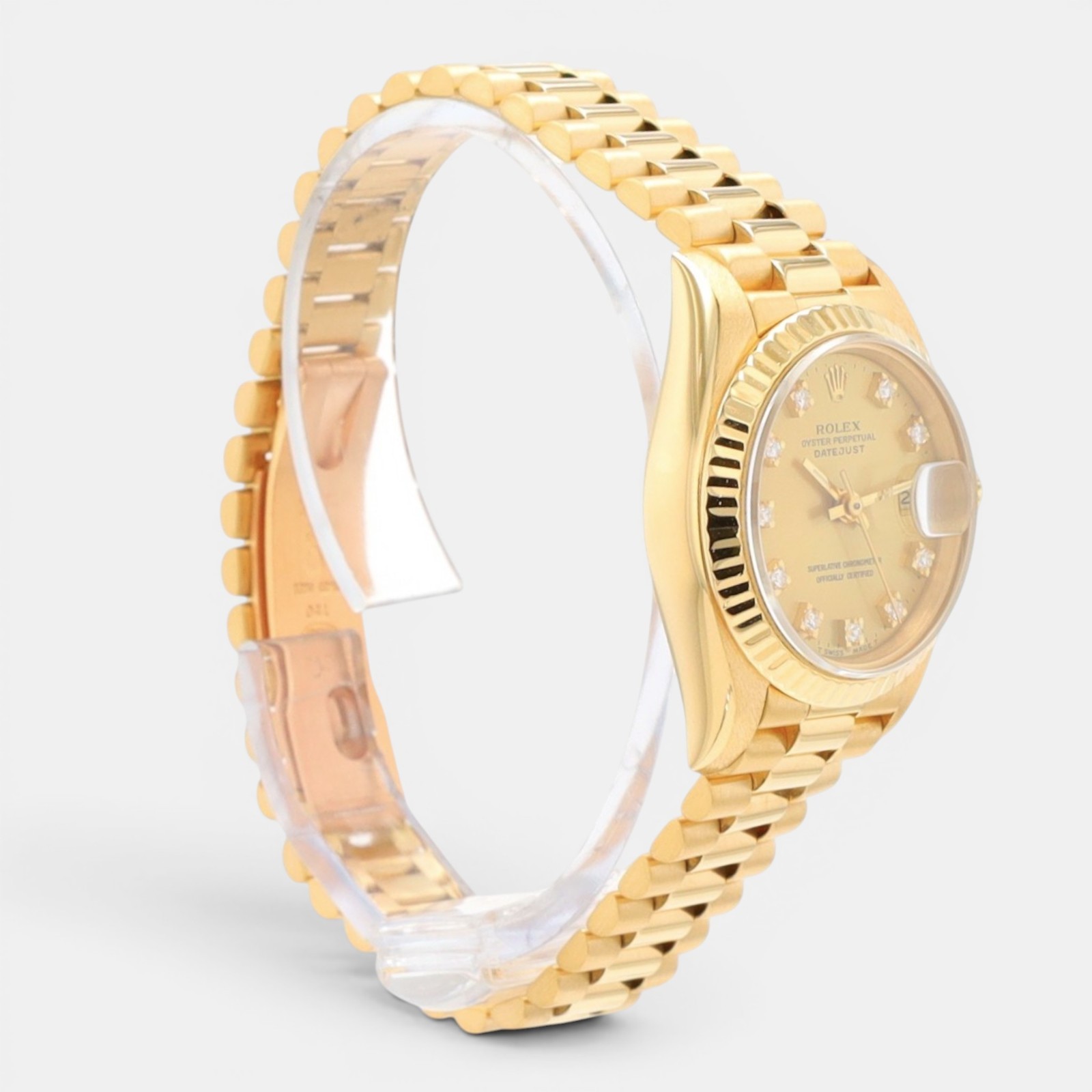 Rolex Datejust 69178 26mm Champagne Diamond 18K Yellow Gold Automatic Watch