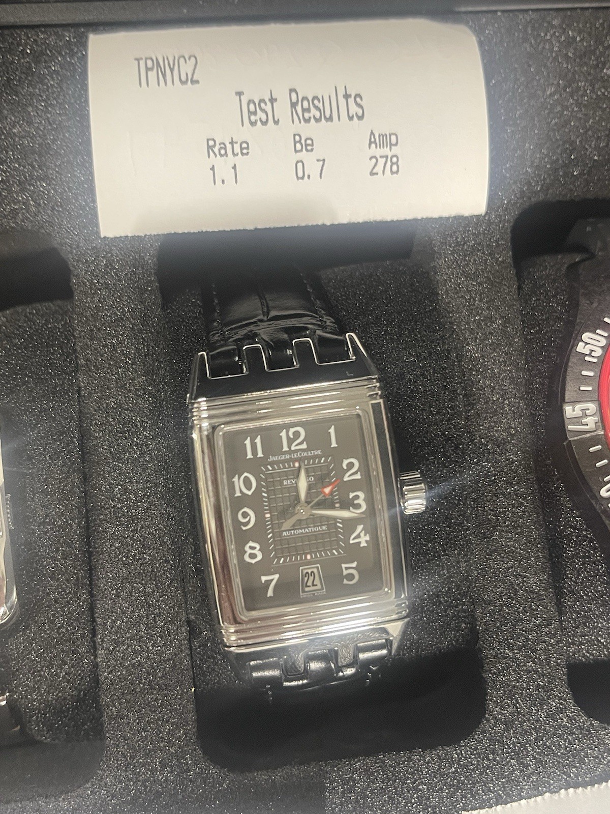 Jaeger-LeCoultre Q2908650 290.8.60 Reverso Black Dial On Leather Strap