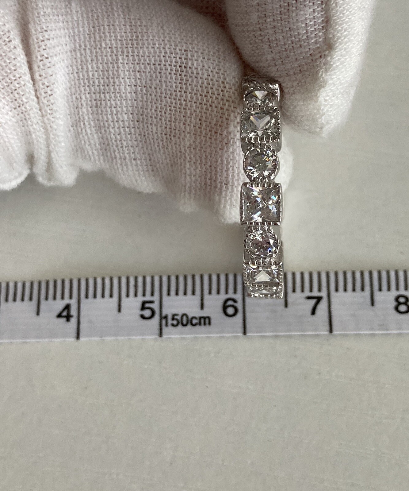Fuzion Creation FZN Sterling Silver Cubic Zirconia Band Ring 925 Size 9 4.15g