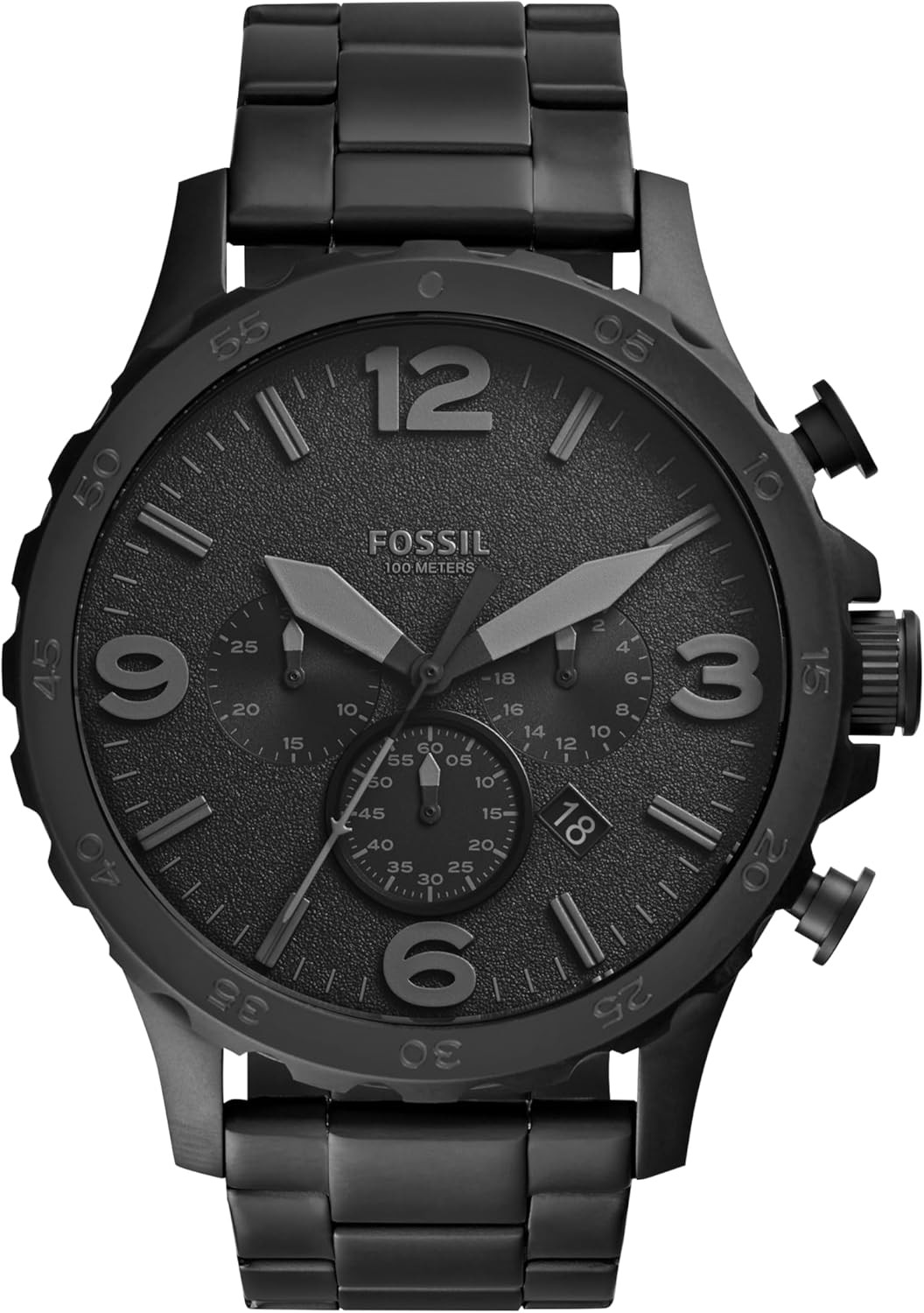 Fossil Men’s Nate Oversized Stainless Steel Chronograph Watch