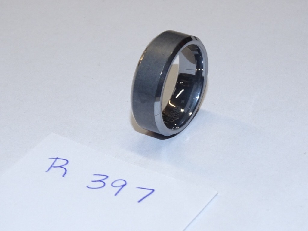 Triton Tungsten Carbide Wedding Ring 8mm Size 10-1/2 Brushed Dark Grey #R397