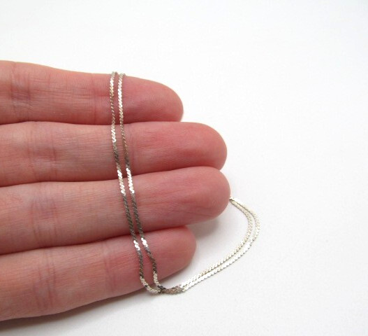 925 Sterling Silver Italy Double Serpentine Link Layer Chain Bracelet 7.25 In