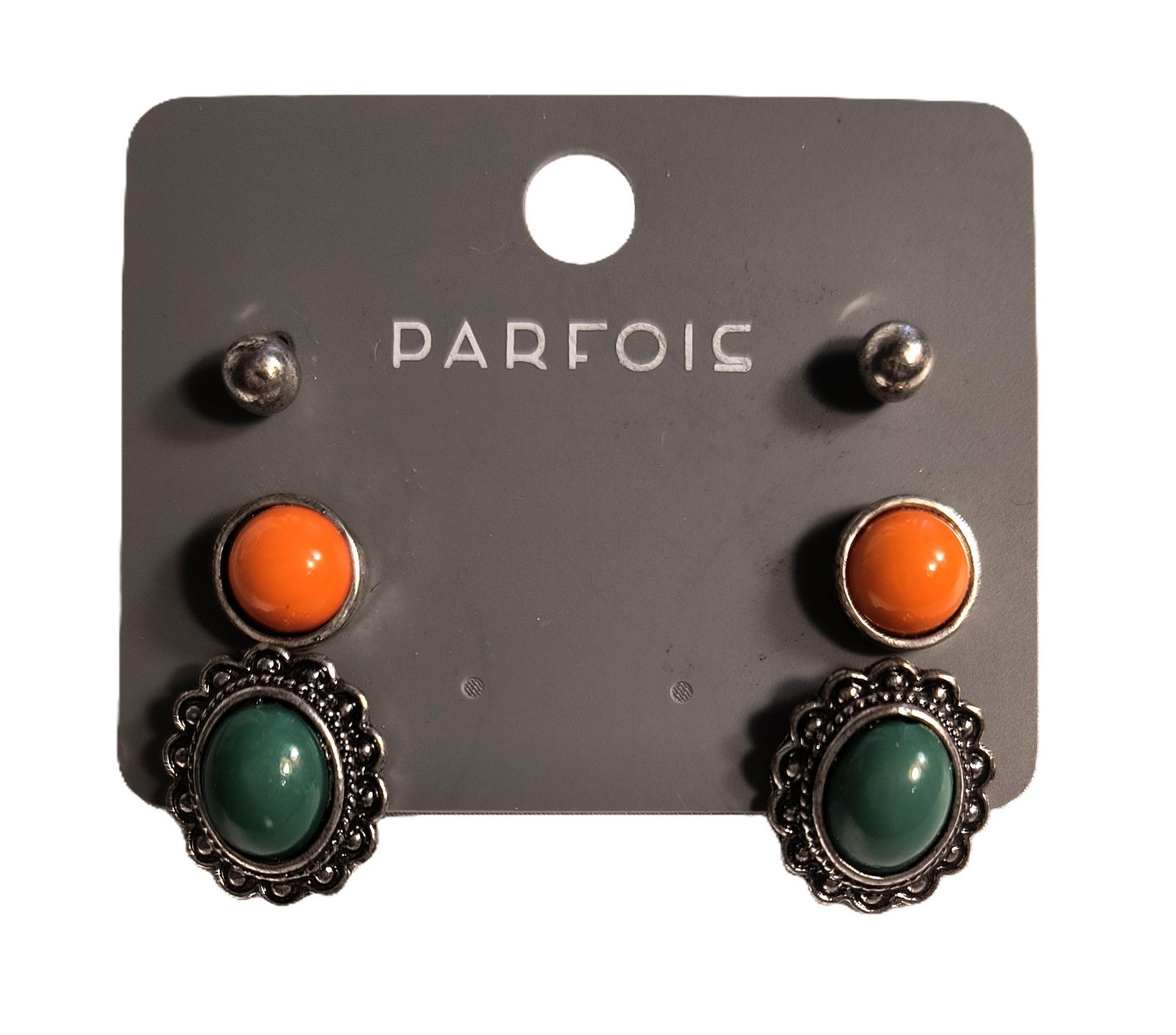 Parfois New With Tags Women’s 3 Pairs Stud Earrings Multicolor La Pousette Close