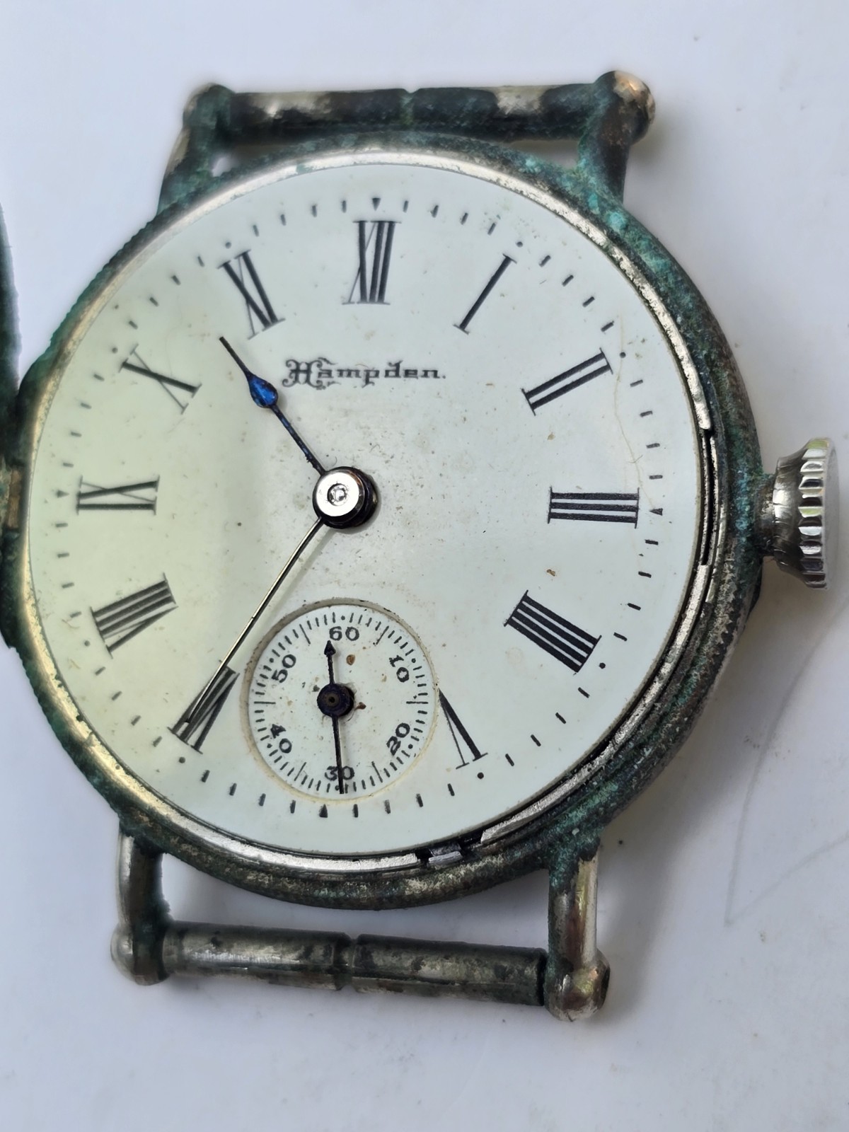 Hampden Wrist Watch WW 1 Trench Silver Tone Parts/Repair – 30mm – 15mm Lug