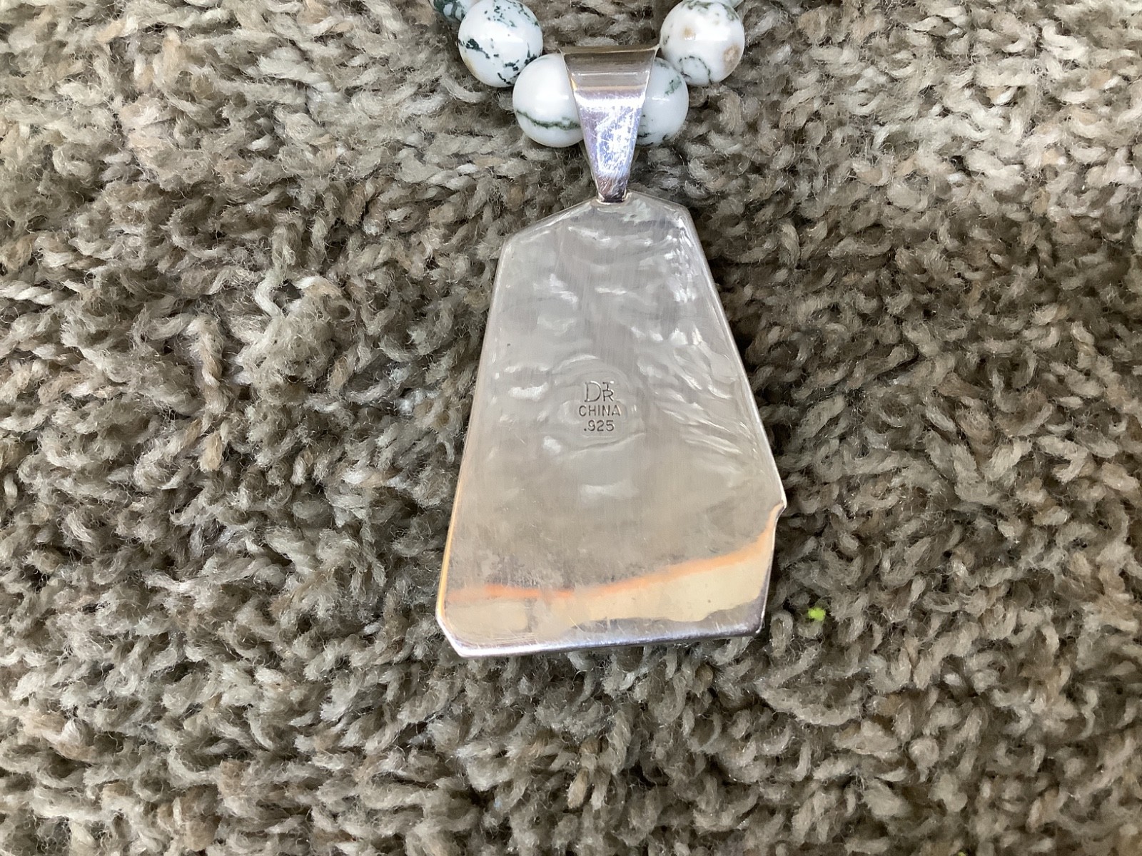 Mine Finds By Jay King Sterling Howlite Necklace and Pendant