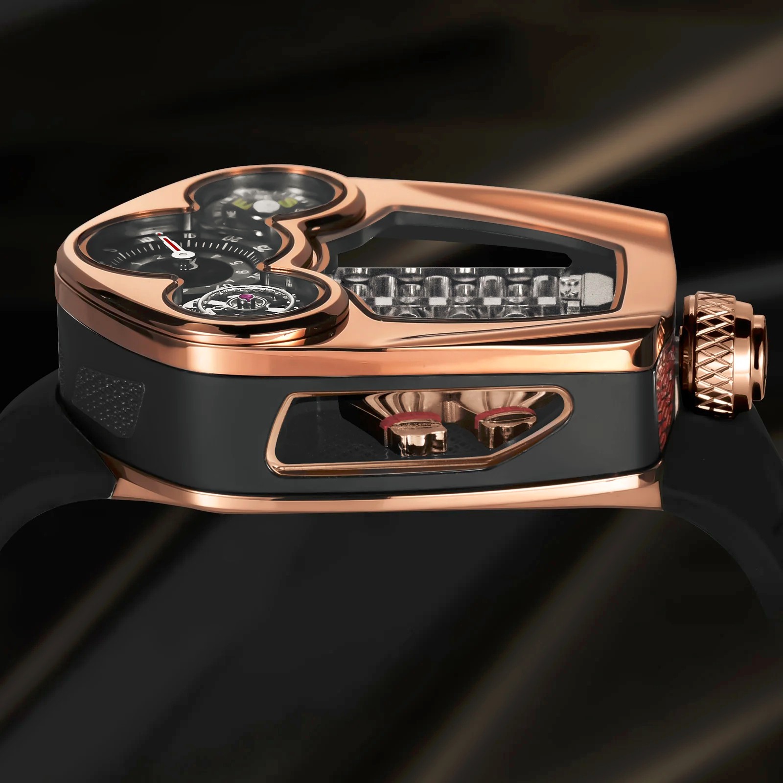 Design NEW Engine Series Quartz Watch Men TOP-luxurious Stainless steel Compass
