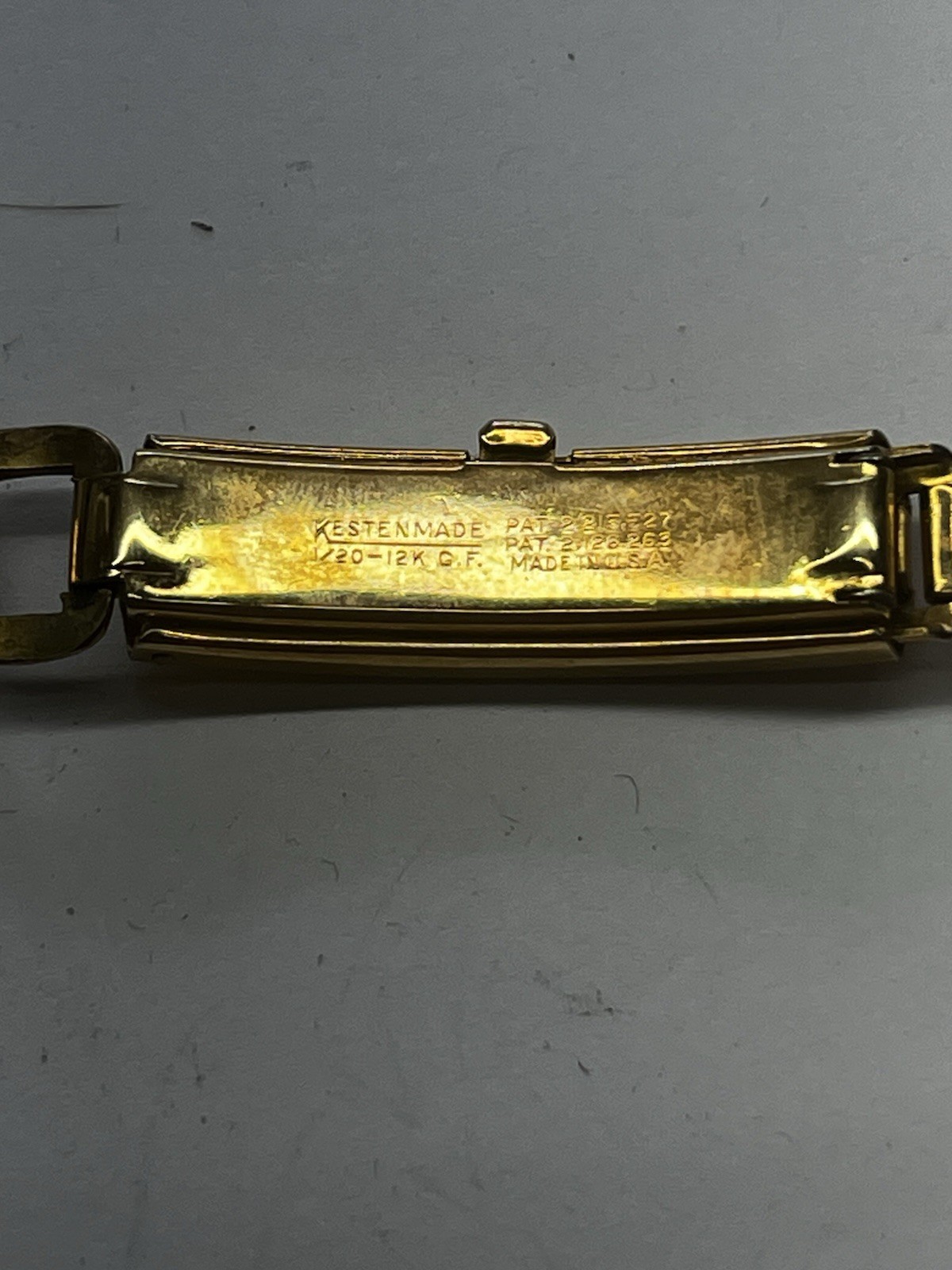 Yellow Gold Filled Men Kestenmade 1/20- 12kt NOS Wristwatch Band 15.56mm D61