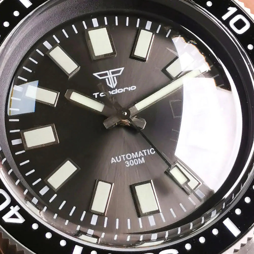 Tandorio 41mm 62MAS 30ATM Black Automatic Men Watches For Japan NH35/Miyota 8215