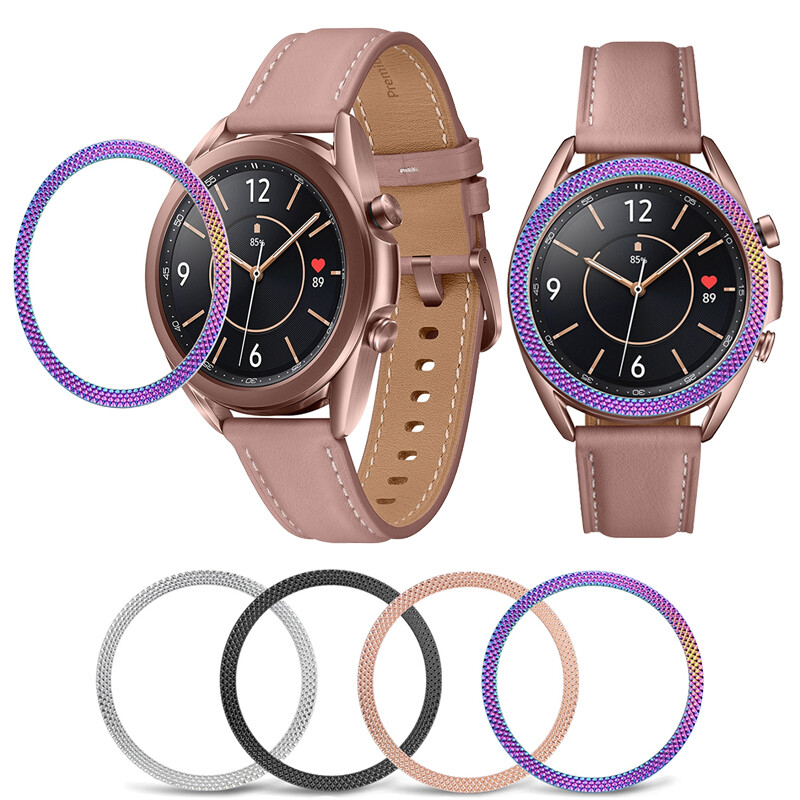 41/45mm Bling Bezel Ring Case Metal Protection Cover For Samsung Galaxy Watch 3