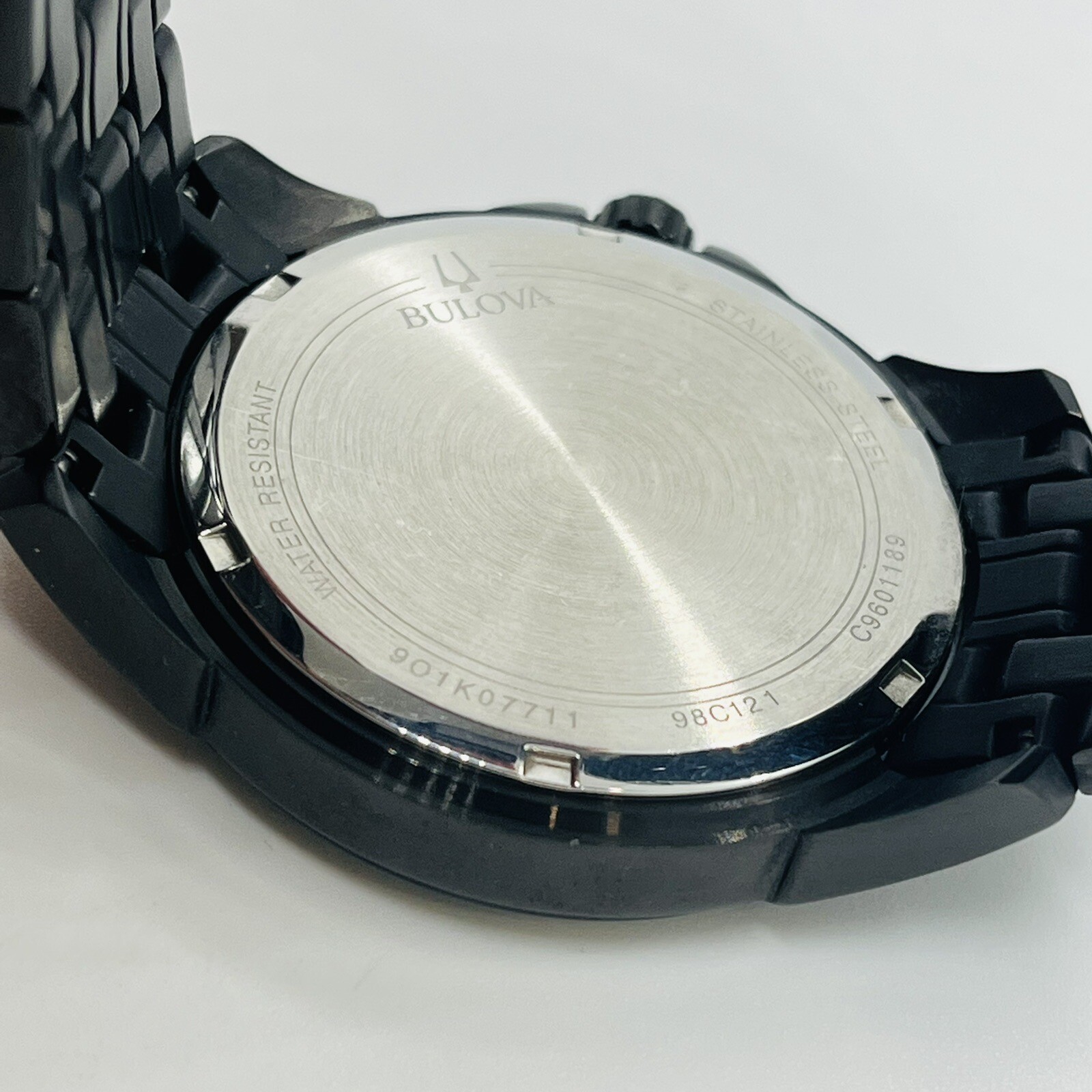 Bulova Men’s Black Stainless Steel 43mm Watch 98C121 Multifunction