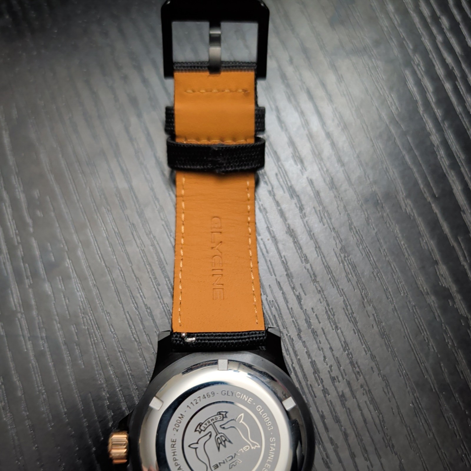 Glycine Combat Sub Automatic Black Dial Men’s Nylon Watch GL0093