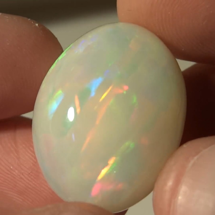 28.00 ct Silky Smooth Ethiopian Opal Cabochon for Cocktail Ring / Pendant -VIDEO