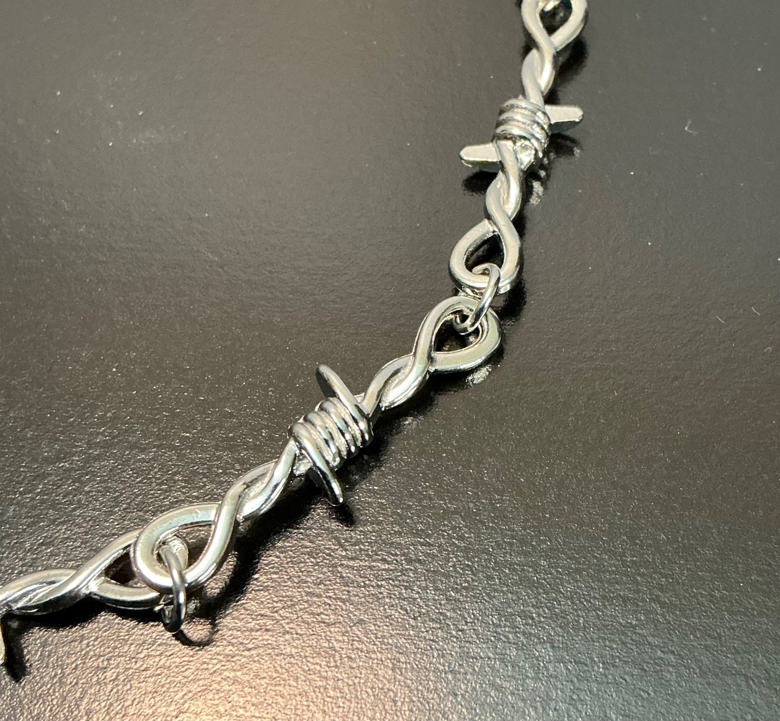 New Barbed Wire Men Necklace Stainless Steel 18” Inches 5/15