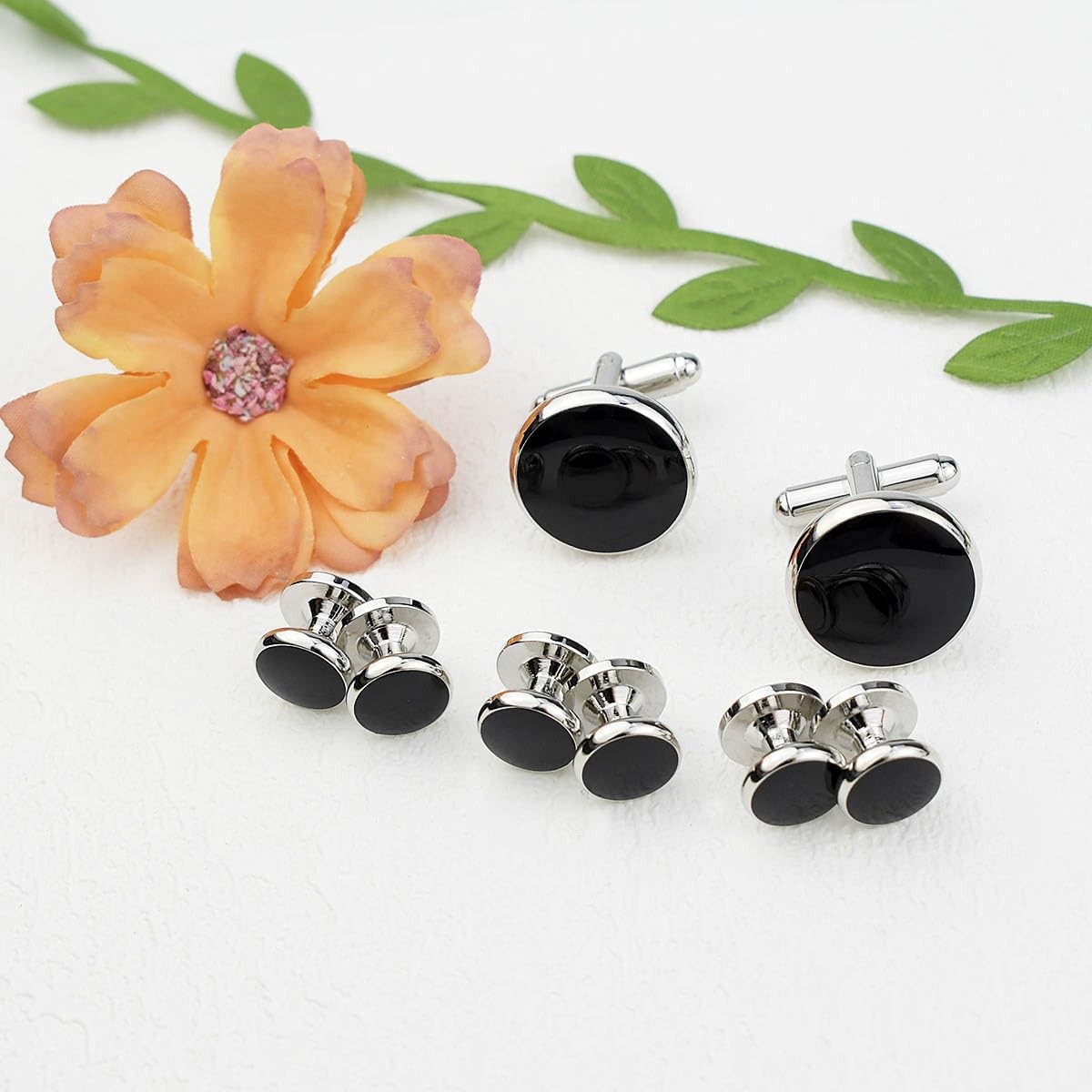 8 Pcs Tuxedo Buttons and Cufflinks Tuxedo Cufflinks and Studs Set Tuxedo Shirt s