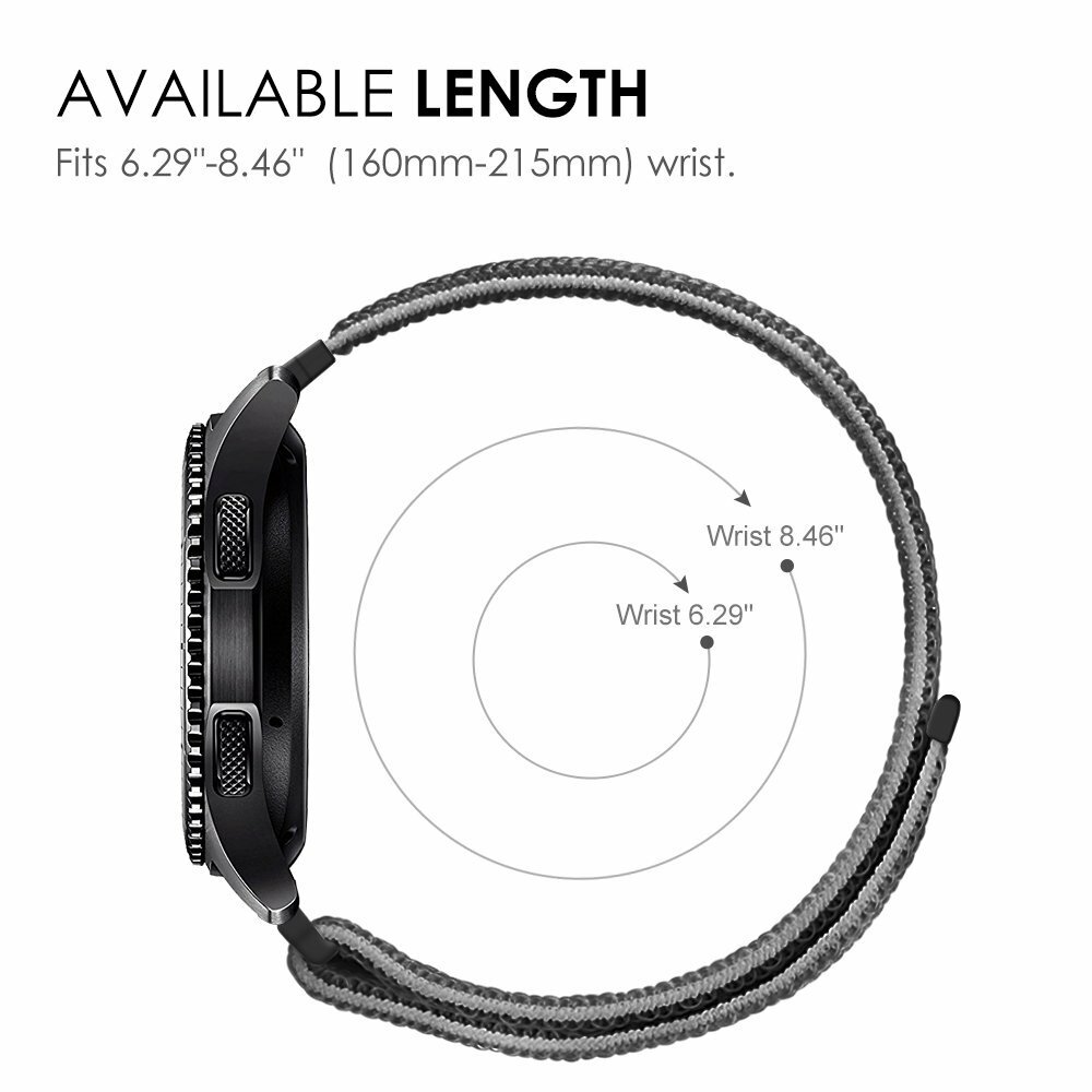 Weave Nylon Berry Loop Band Strap For Samsung Galaxy Watch Active 20/22mm