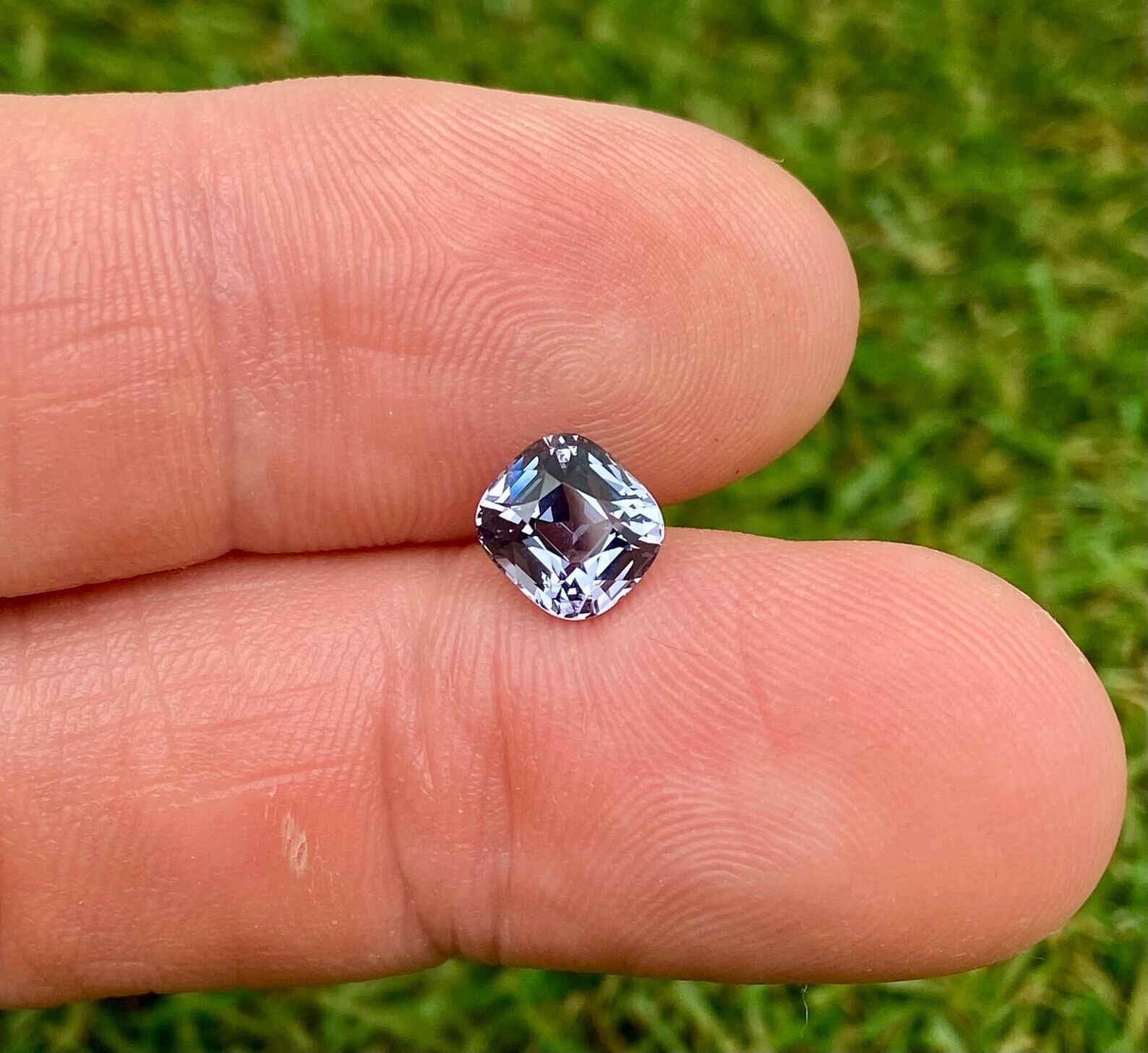 Natural blue Spinel loose gemstone 2.07 ct. Certificate Cushion Origin Tanzania