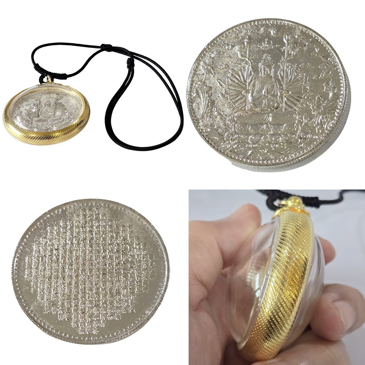 Thai Energy Mercy Kwan Yin Pendant Necklace Thousand Arms Goddess Guanyin