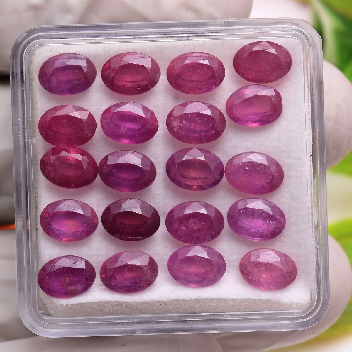 Royal Red~ Lot 10 Pcs Natural Ruby Mozambique 7mmx5mm Oval Cut Loose Gemstones