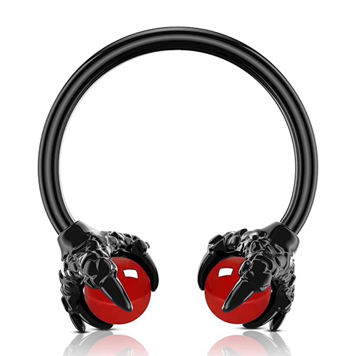 16G 316L Surgical Steel Circular Piercing Septum Ring Earring Weight Horse Shoes
