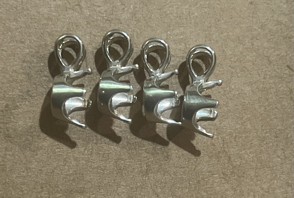 One 7mm Round ReadySet Pre-Notched Sterling Silver 4-Prong Pendant Setting