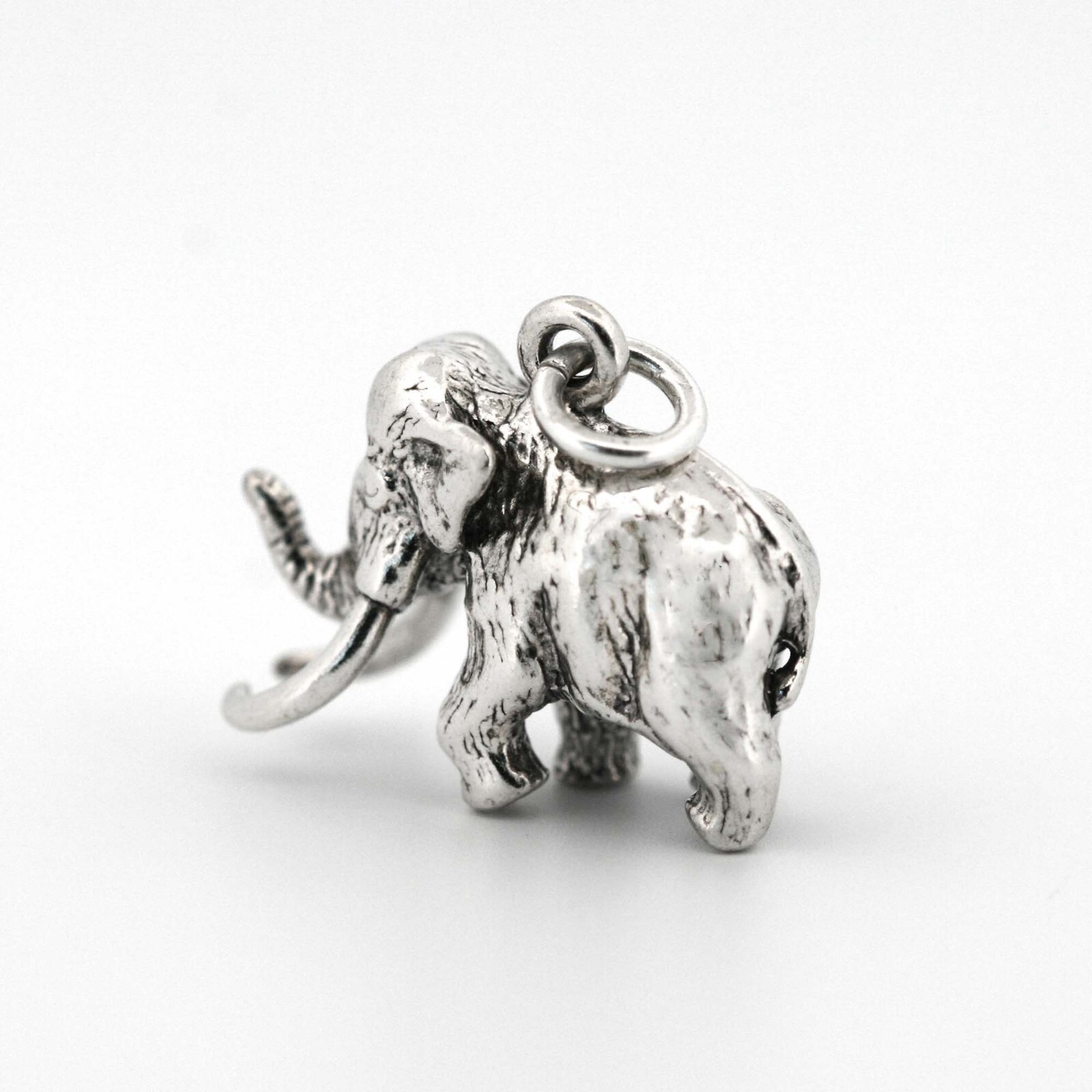 Wooly Mammoth Mastodon 3D 925 Solid Sterling Silver Charm Elephant MADE IN USA