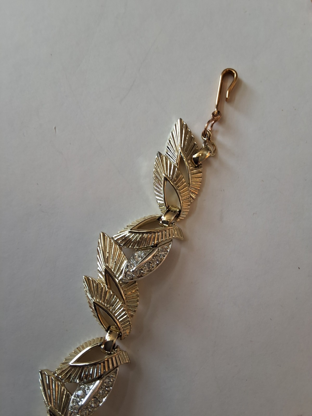 Vintage Signed and Numbered Marboux Gold Tone and Rhinestones Necklace.