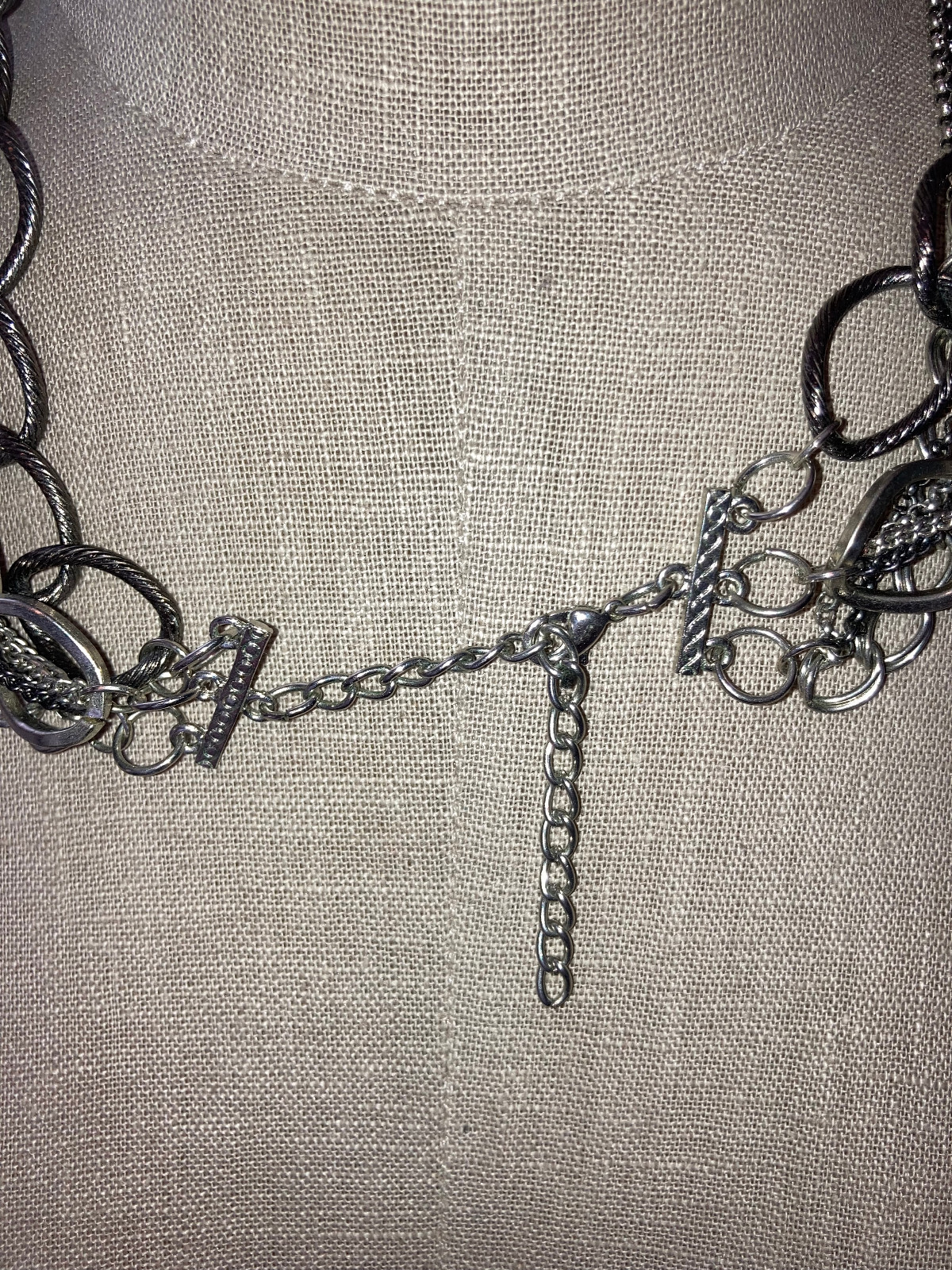 Charcoal Gray Multi Chain Necklace