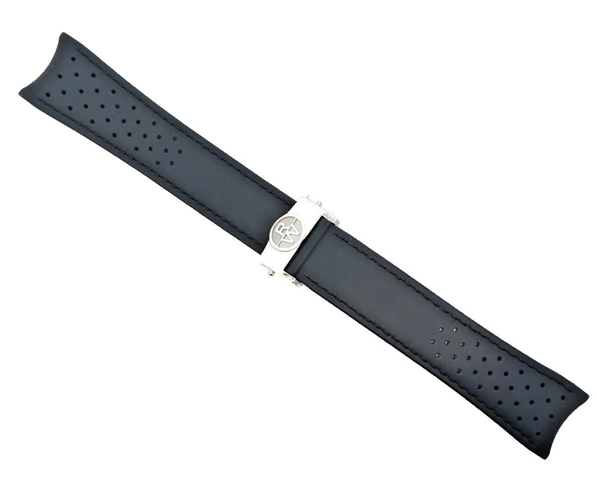 Raymond Weil Freelancer Men’s 22mm Black Rubber Watch Band Strap