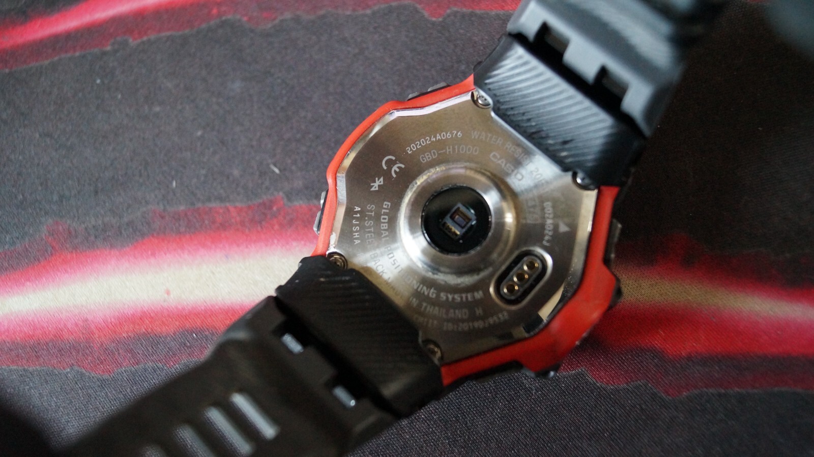 Casio G-Shock GBD-H1000-8 Quartz Watch 3475 54mm Grey Red case G-Squad solar