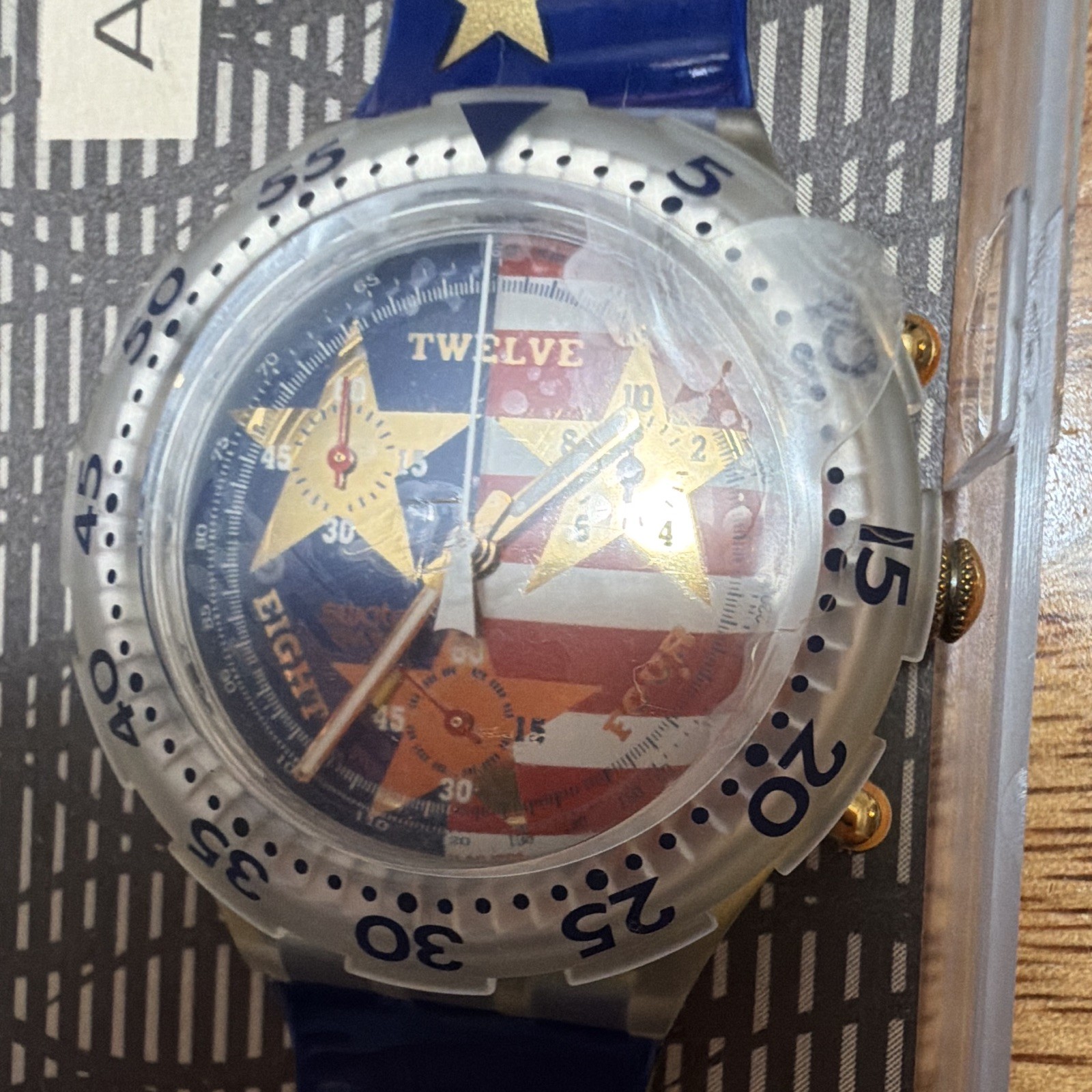 Swatch 38mm Watch American Dream SEK103 1995 Aquachrono – Atlanta 1996 NOS Mint