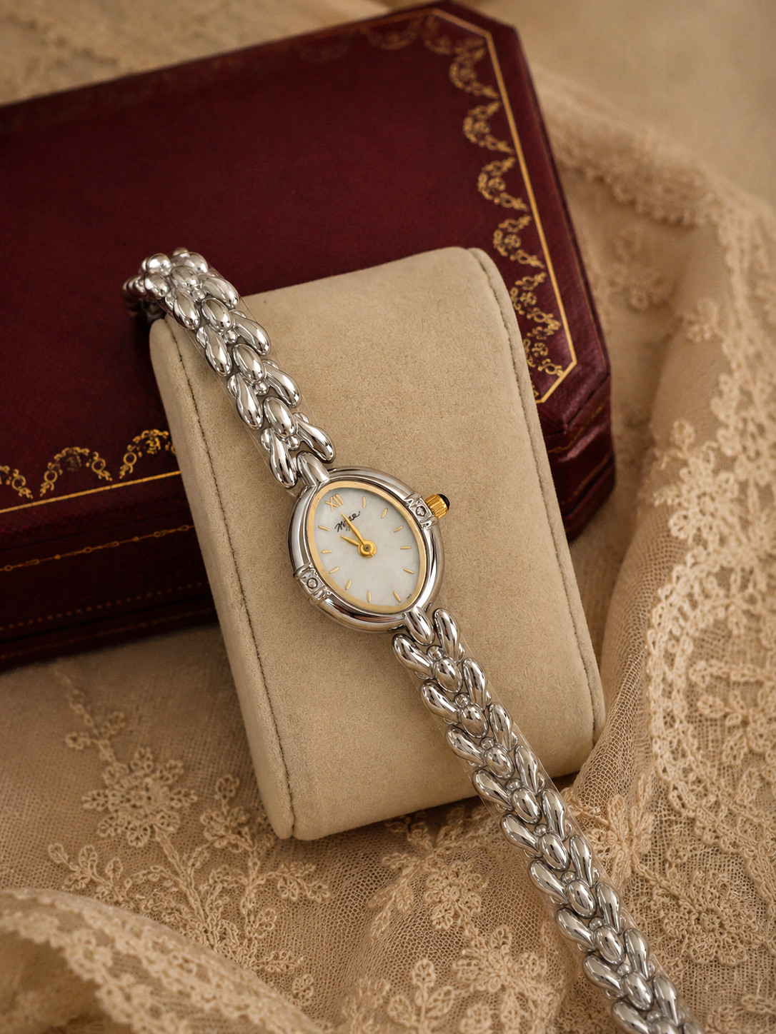 Silver French Vintage Style Unique Dainty Women’s Wrist Watch Trendy Cute Gift