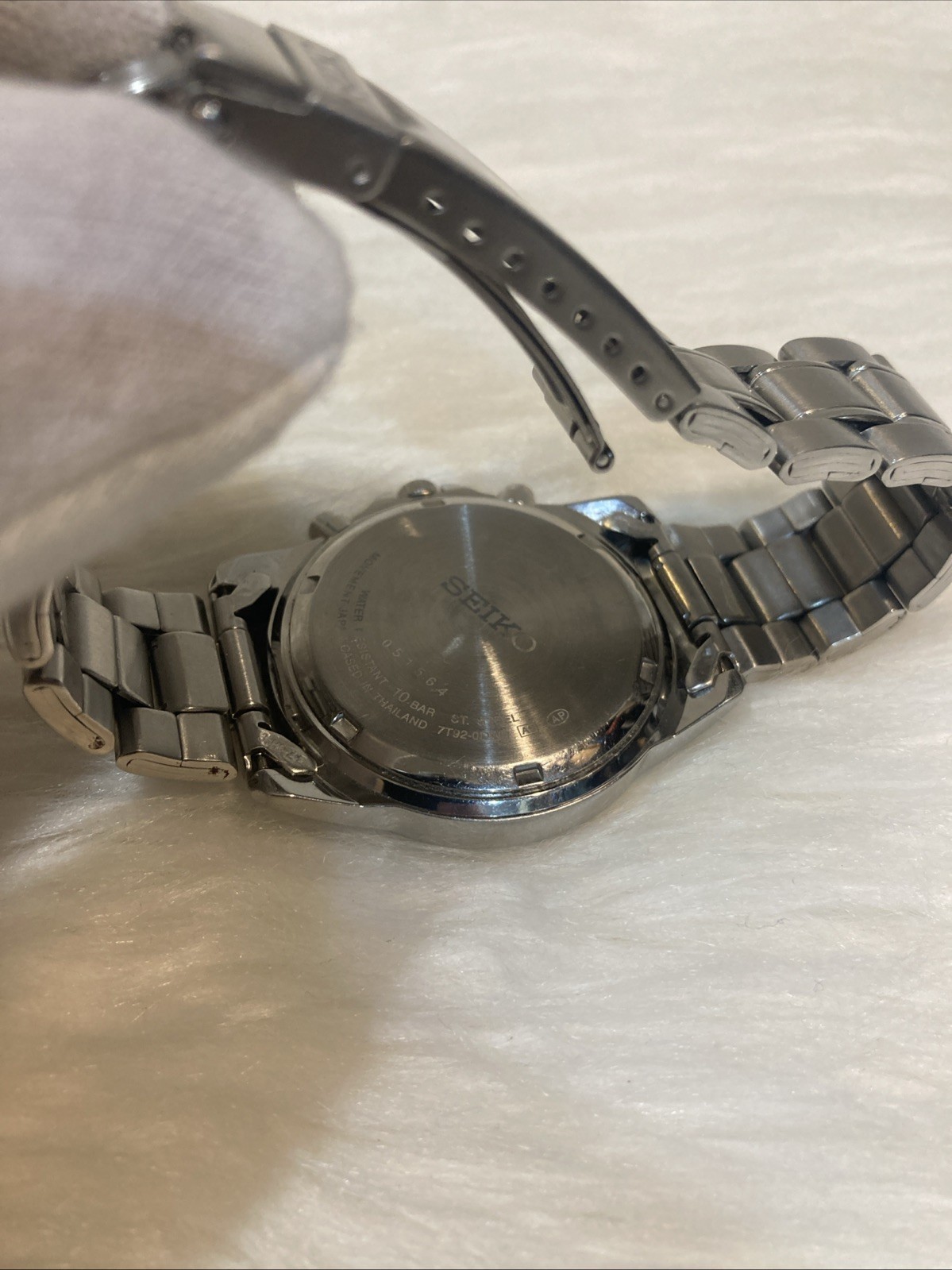 Seiko Chronograph 7T92-0DW0 Quartz Navy Dial Men’s Watch 20.5cm