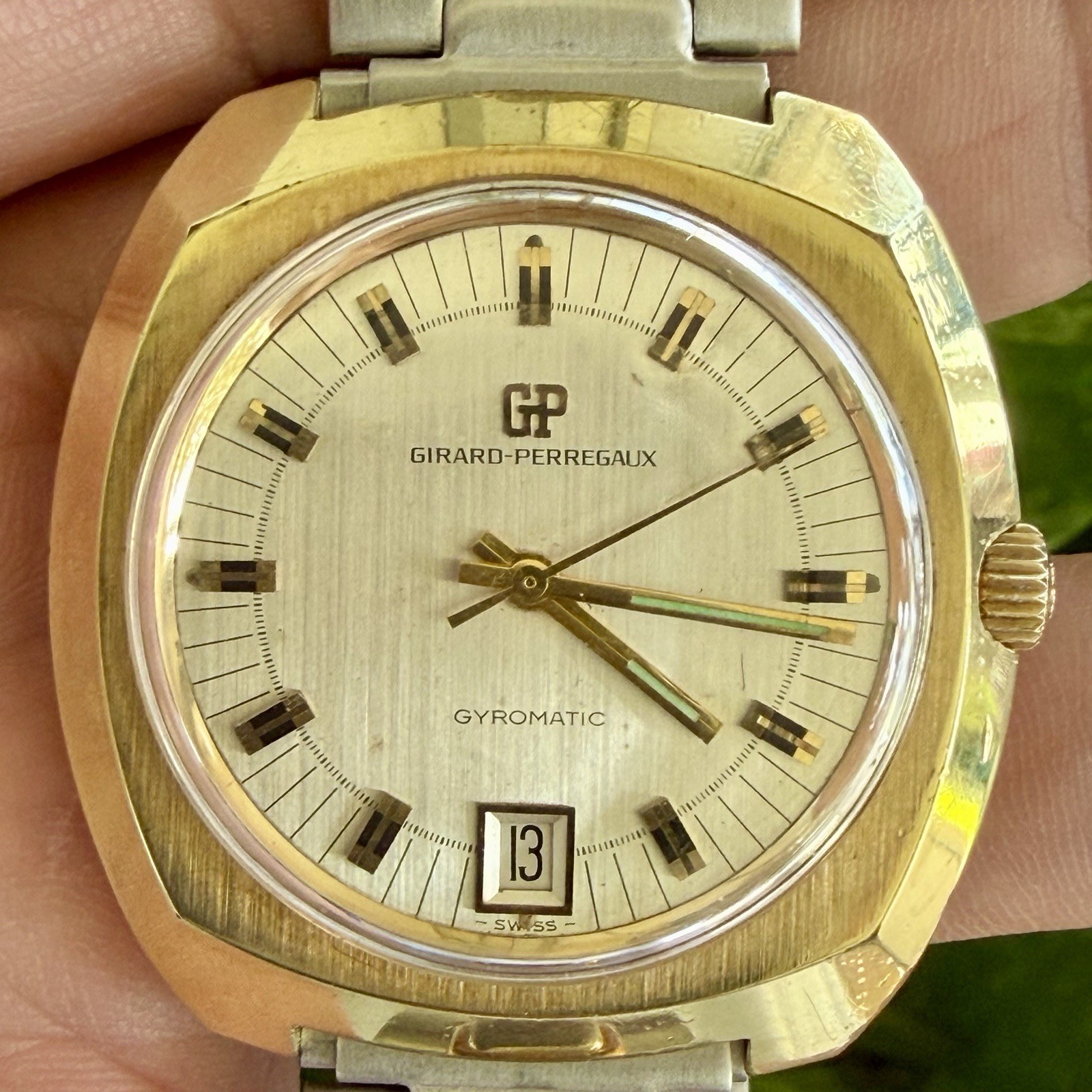 Vintage GIRARD PERREGAUX Gyromatic Date GoldPlated Automatic Men’s 38mm Watch