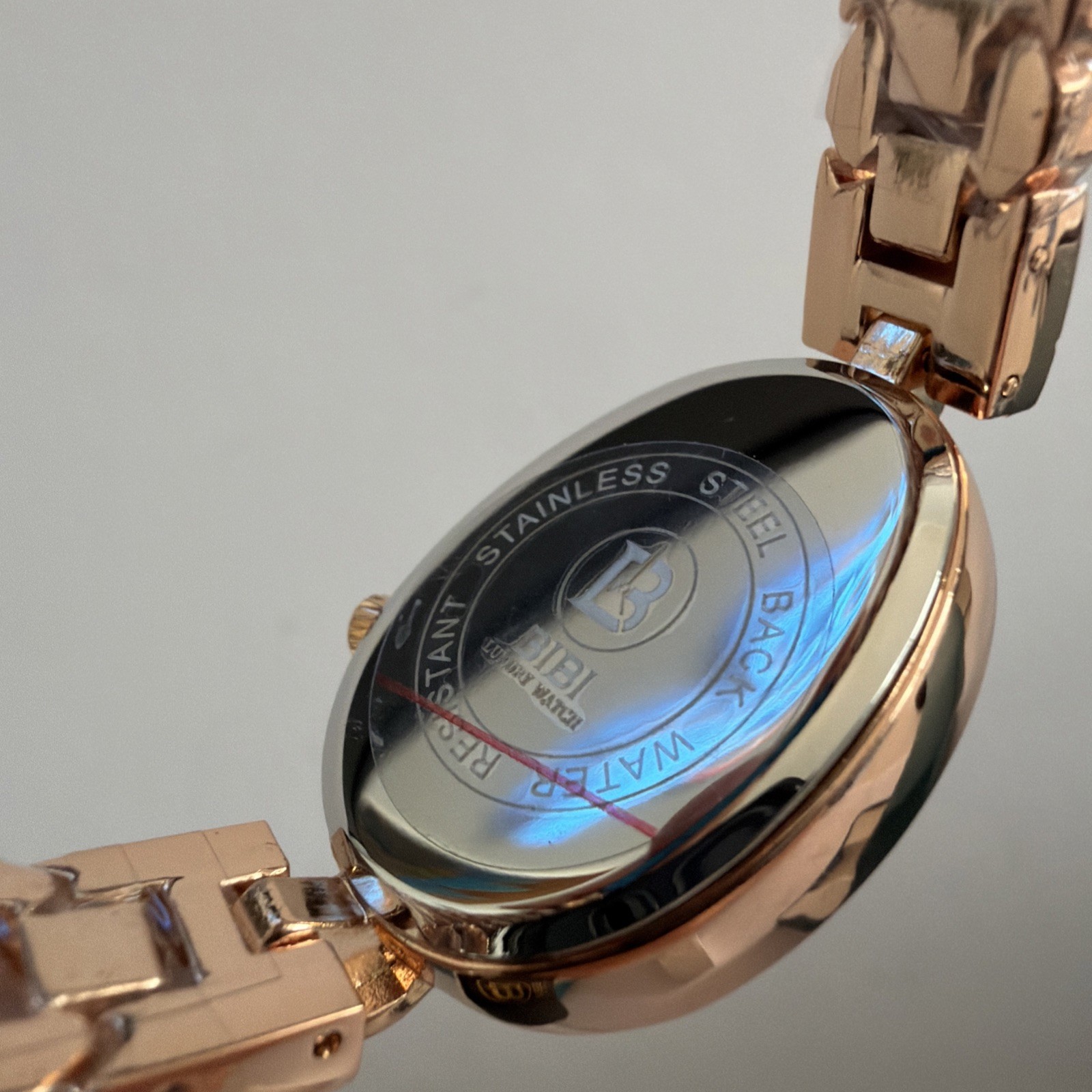 BIBI Luxury Watch Women’s Rose Gold Iced Out Cushion Dial Quartz Bracelet