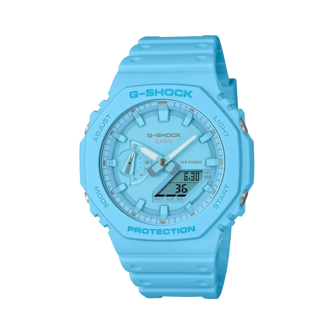 Casio G-Shock GA-2100-2A2DR Men’s Blue Analog Digital Carbon Core 200M Watch