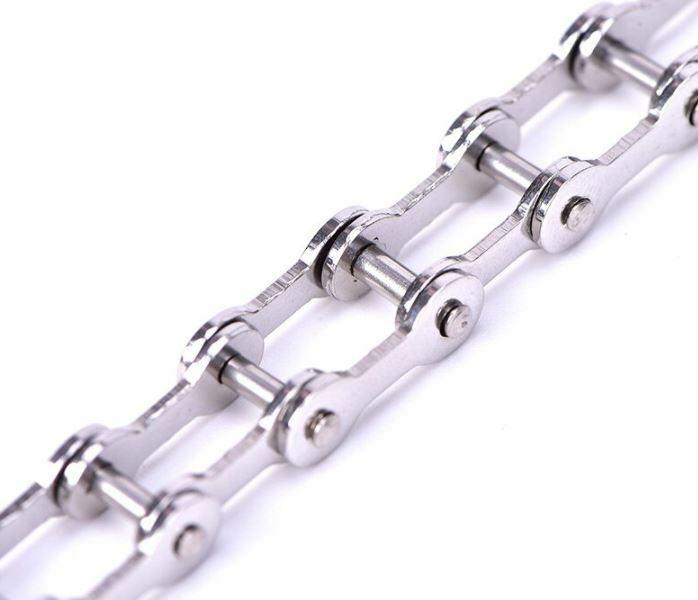 NEW Bracelet Biker Bicycle Motorcycle Chain Stainless Steel Wristband